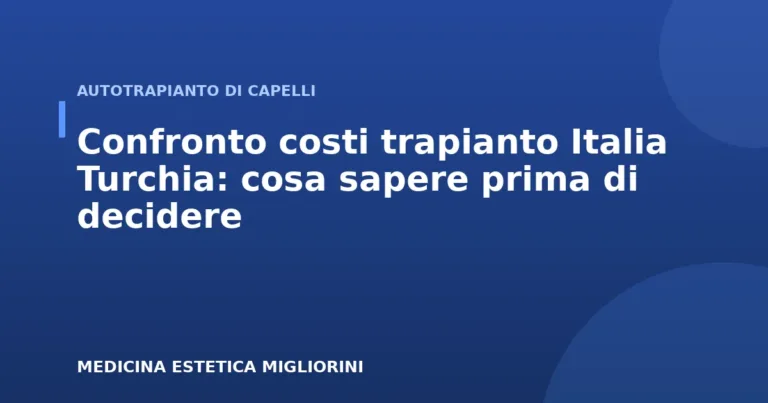 Confronto costi trapianto Italia Turchia: cosa sapere prima di decidere